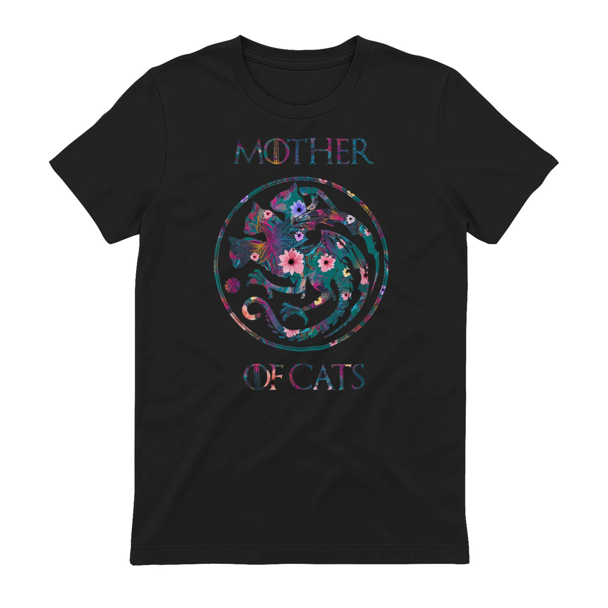 Mother of Cats Shirt T-Shirt in Black - back view