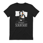 Offizielles Schlafshirt Pinguin Schlafanzug Penguin Kurzarm in Black - back view