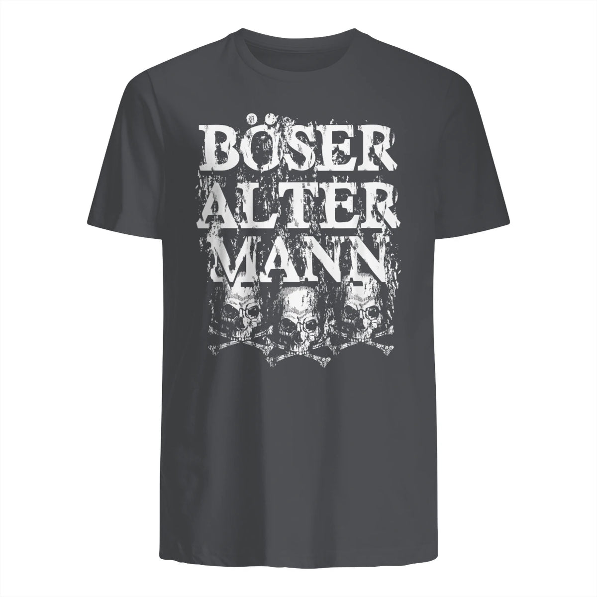 Opa & Großvater Männer Geschenke Vintage Totenkopf Schwarz, S Herren, Halbarm, in Charcoal - back view