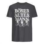 Opa & Großvater Männer Geschenke Vintage Totenkopf Schwarz, S Herren, Halbarm, in Charcoal - back view