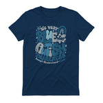 In April We Wear Blue Autism Awareness T-Shirt in Navy - back view