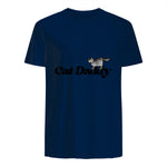 Chat Daddy drôle chat papa drôle chat papa humour fête des pères père in Navy - back view