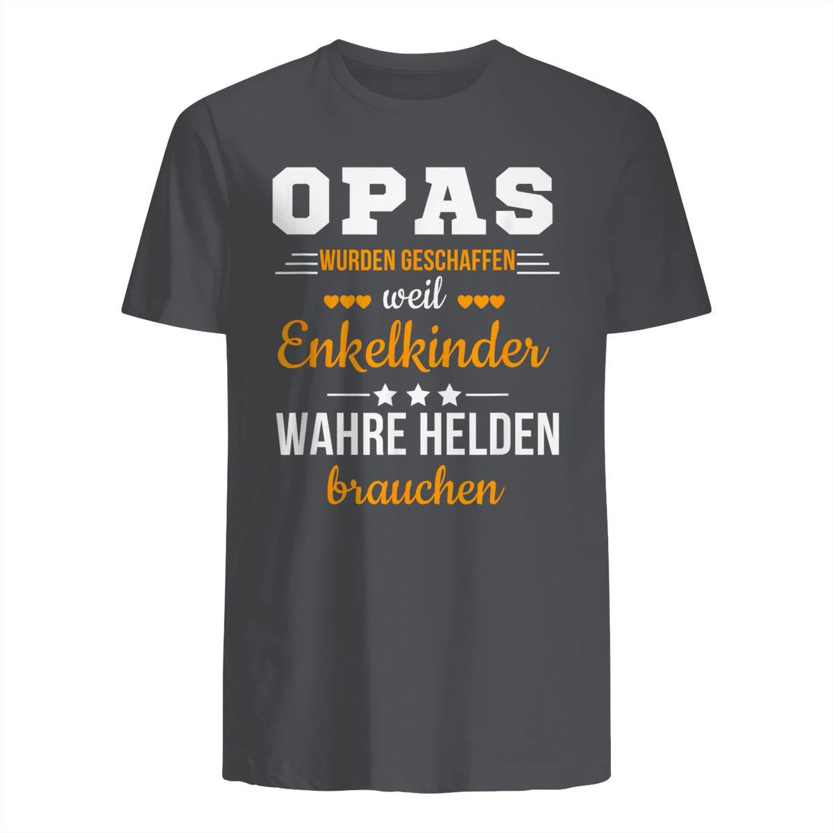 Opas Weil Enkelkinder Wahre Helden Brauchen Großvater Spruch in Charcoal - back view