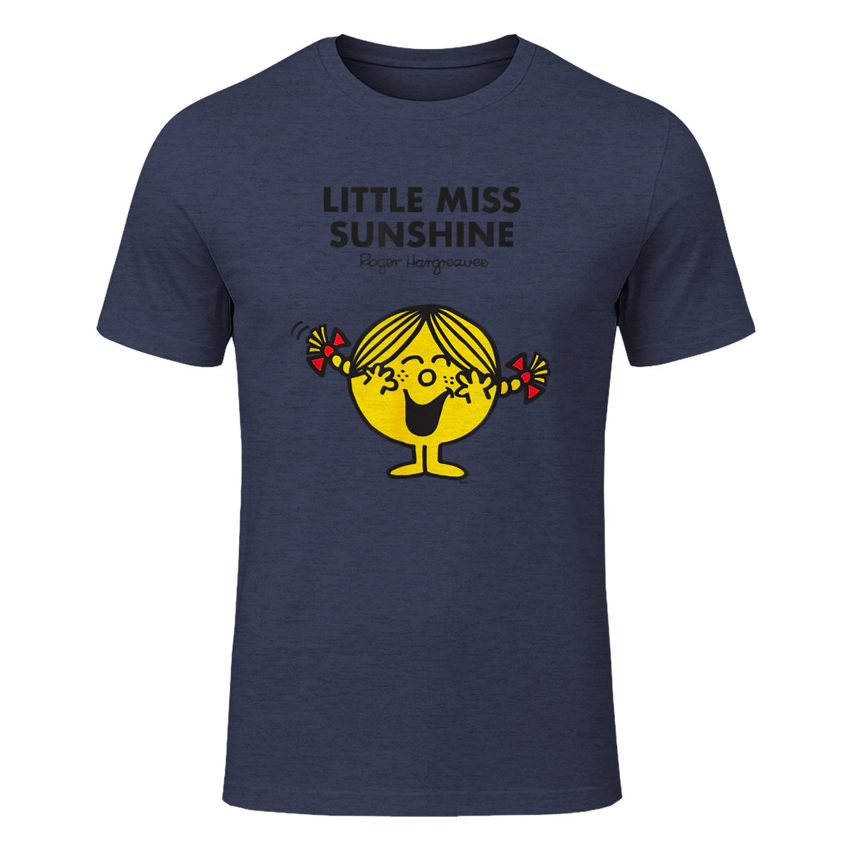 Mr. Men Little Miss Sunshine T-Shirt in Heather Navy - front view