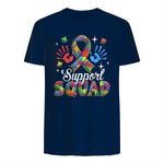 Autism Awareness Autism Support Squad Family in Navy - back view