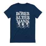 Opa & Großvater Männer Geschenke Vintage Totenkopf Schwarz, S Herren, Halbarm, in Navy - back view