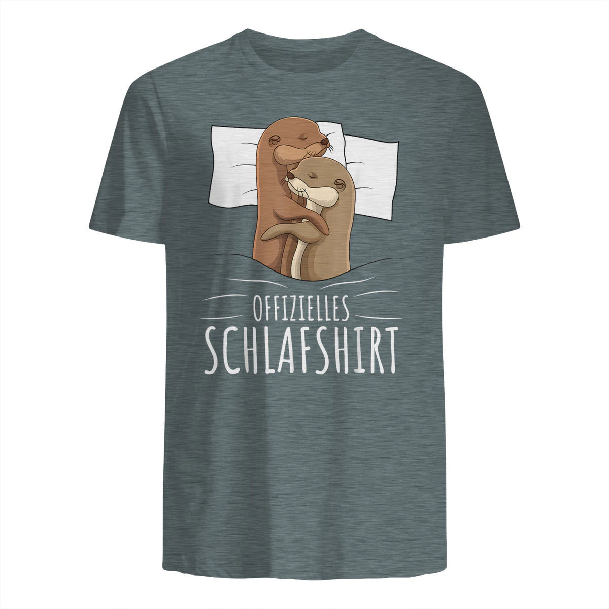 Offizielles Schlafshirt Otter Schlafanzug Seeotter in Dark Heather - back view