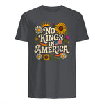 No King in America T-Shirt in Charcoal - back view