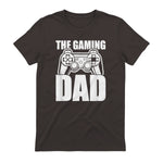 The Gaming Dad Game Controller Spruch Geschenkidee Vatertag T-Shirt in Dark Chocolate - back view