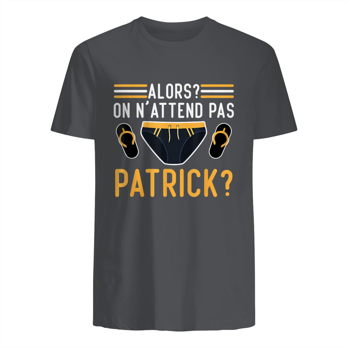 Alors on n'attend Pas Patrick in Charcoal - back view
