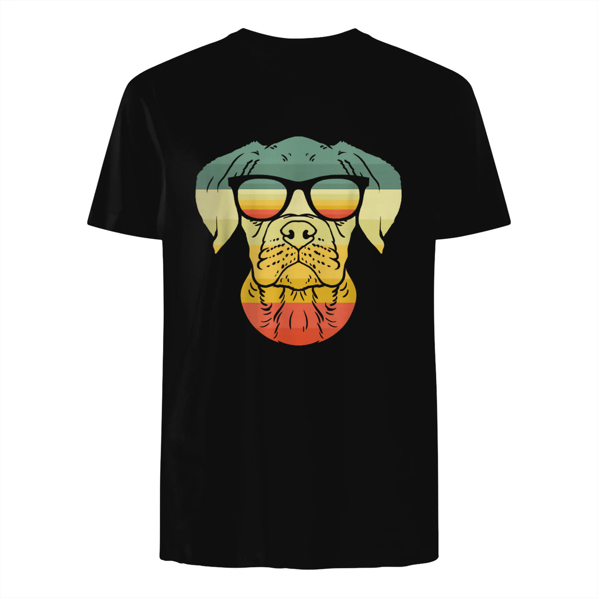 Boxer rétro vintage pour amoureux des chiens in Black - back view
