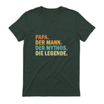 Geschenke für Väter Papa Der Mann Der Mythos Die Legende Classic Fit Novelty Short-sleeve Schwarz S Vate in Forest Green - back view