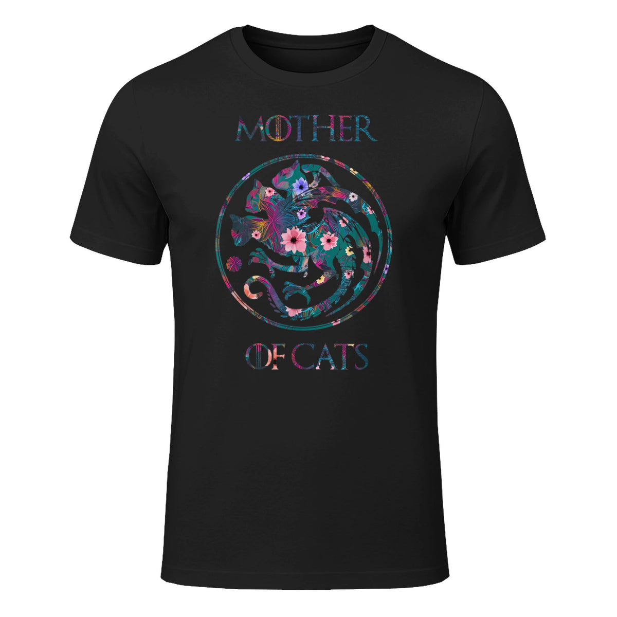 Mother of Cats Shirt T-Shirt in Black - front view