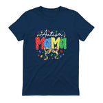 Proud Autism Mama Mom Awareness Gifts for Moms in Navy - back view