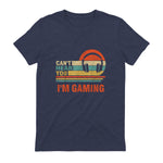 Funny Gamer Gift Headset Can't Hear You I'm Gaming in Heather Navy - back view