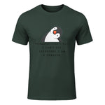 Funny Penguins T-Shirt Women and Chilldren Gift T-Shirt UK in Forest Green - front view