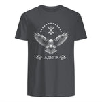 Drapeau circassien, Adygea, Adiga. in Charcoal - back view