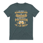 Bon Supporter Strasbourg boit la pression humour Strasbourg in Dark Heather - back view