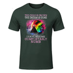 The Child Is Grown The Dream Is Gone Comfortably Number T-Shirt in Forest Green - front view