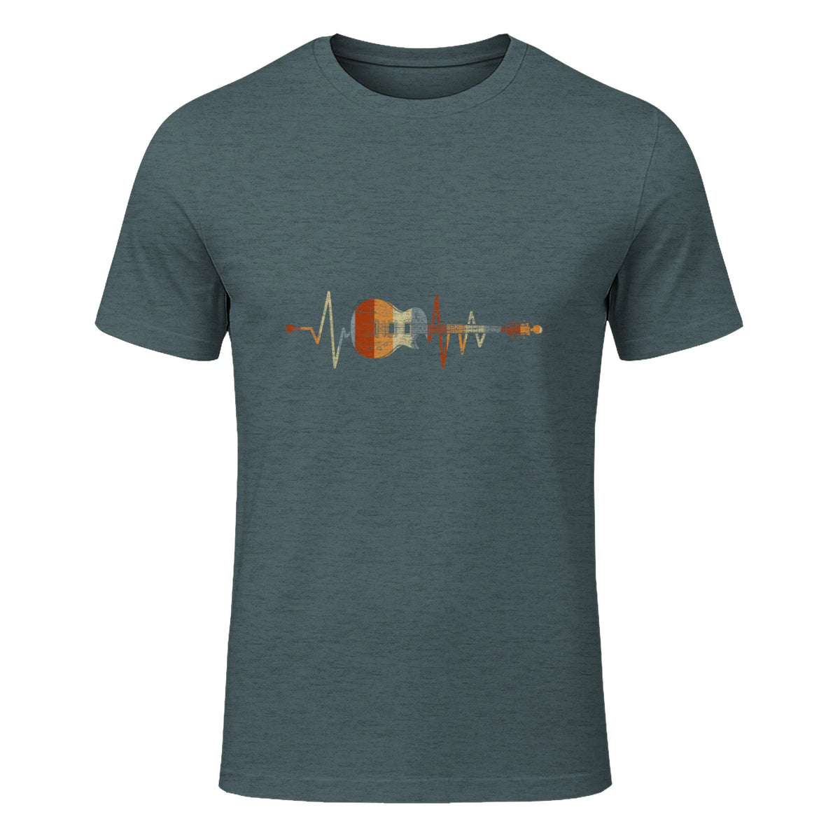 Music Guitarist Heartbeat Guitar in Dark Heather - front view