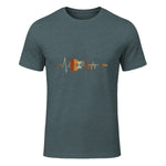 Music Guitarist Heartbeat Guitar in Dark Heather - front view