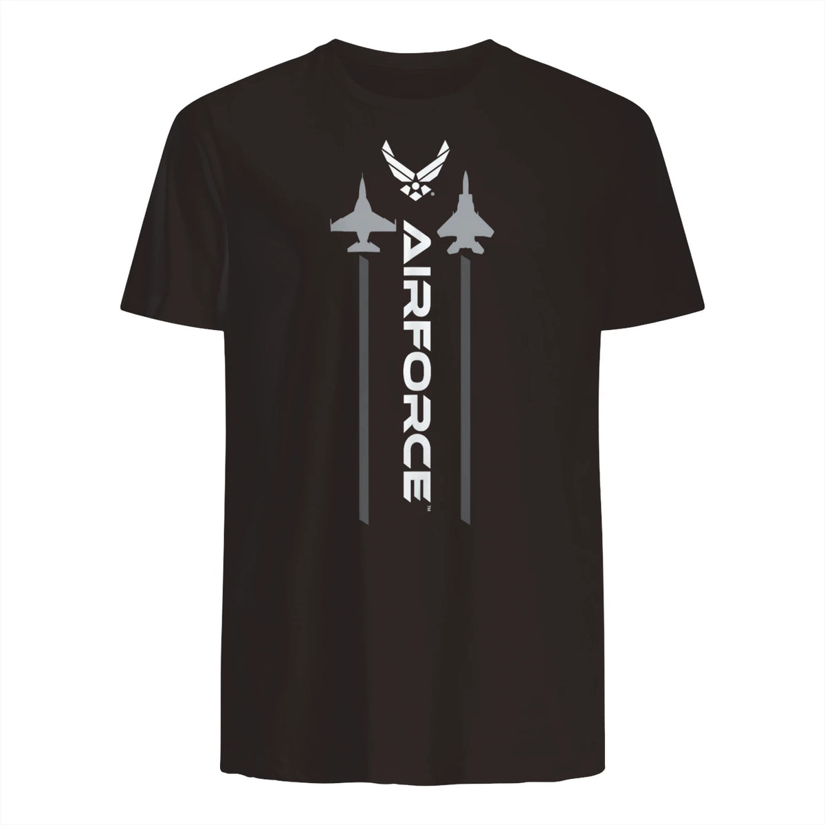 US Air Force with Logo T-Shirt in Dark Chocolate - back view