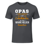 Opas Weil Enkelkinder Wahre Helden Brauchen Großvater Spruch in Charcoal - front view