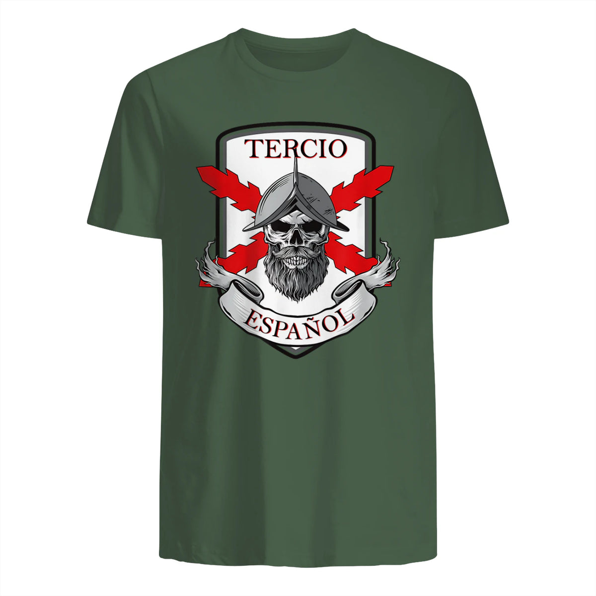 Tercero español. Soldado Calavera in Military Green - back view