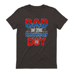 Birthday Boy Dad Spider Web T-Shirt in Dark Chocolate - back view