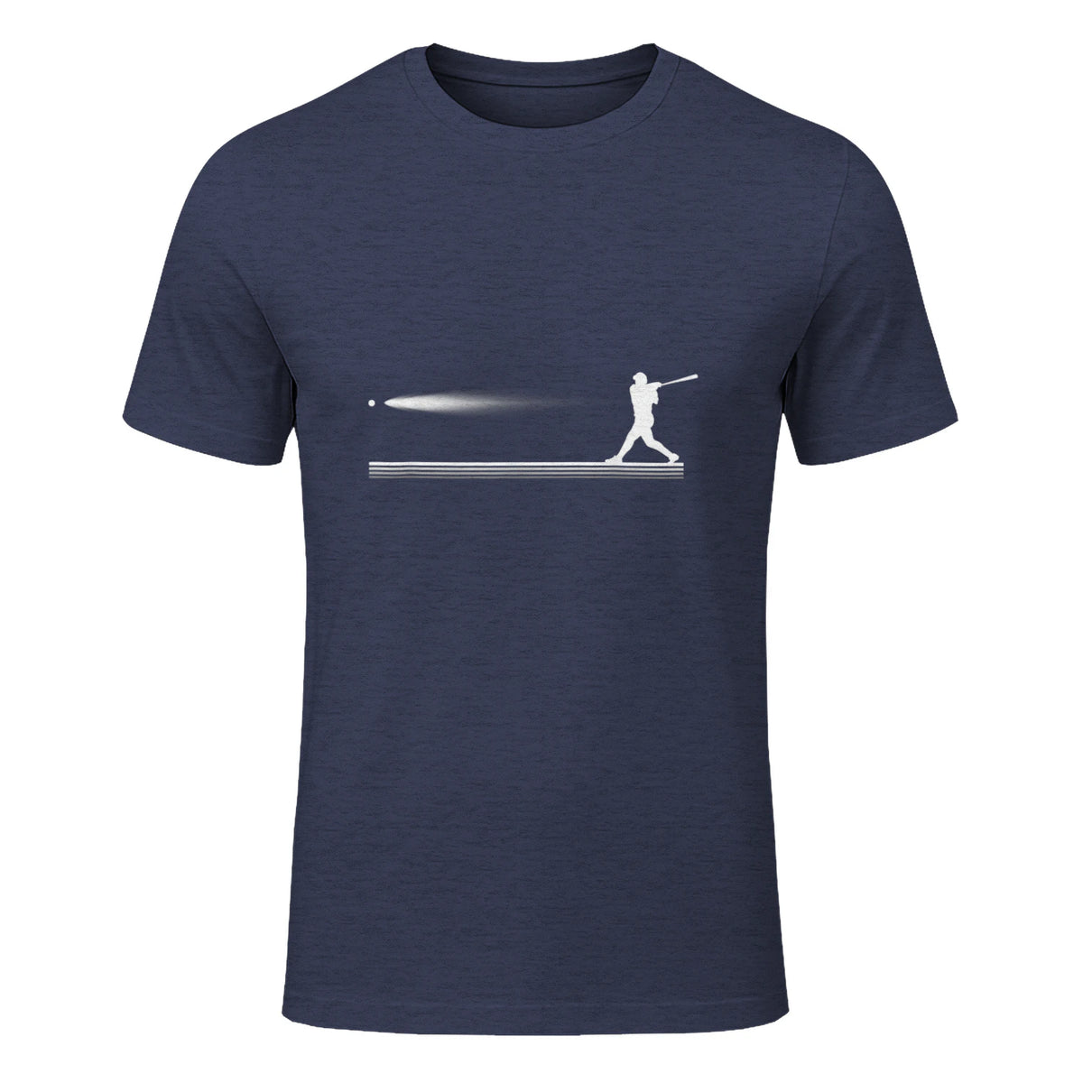 Baseball Apparel - Baseball T-Shirt in Heather Navy - front view