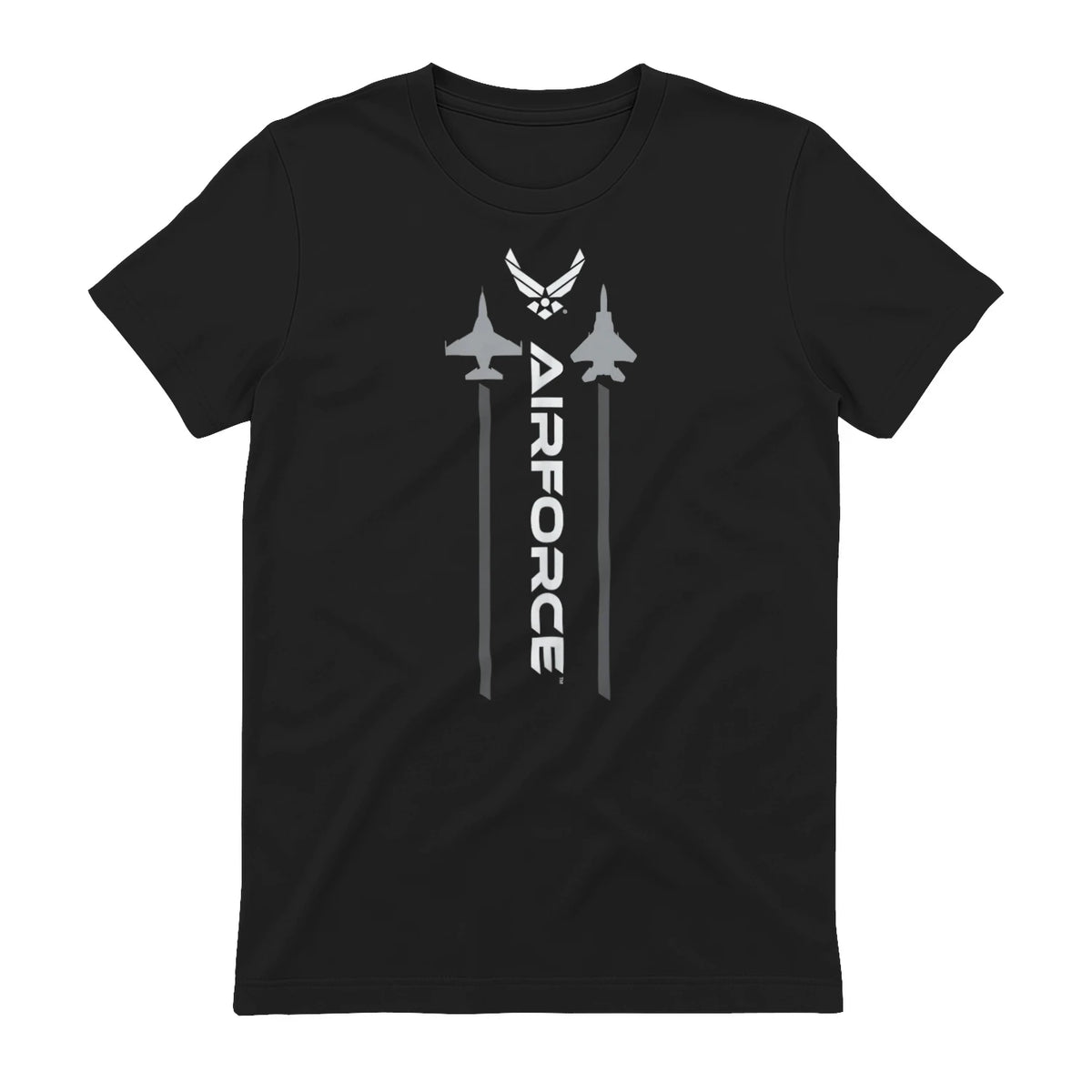 US Air Force with Logo T-Shirt in Black - back view