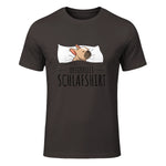 Süße Französische Bulldoggen Geschenke Offizielles Schlafshirt Schlafanzug Französische Bulldogge , Weiß, S, Kurz in Dark Chocolate - front view
