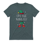 I'm The Nana Elf Shirt Matching Family Outfits Christmas in Dark Heather - back view