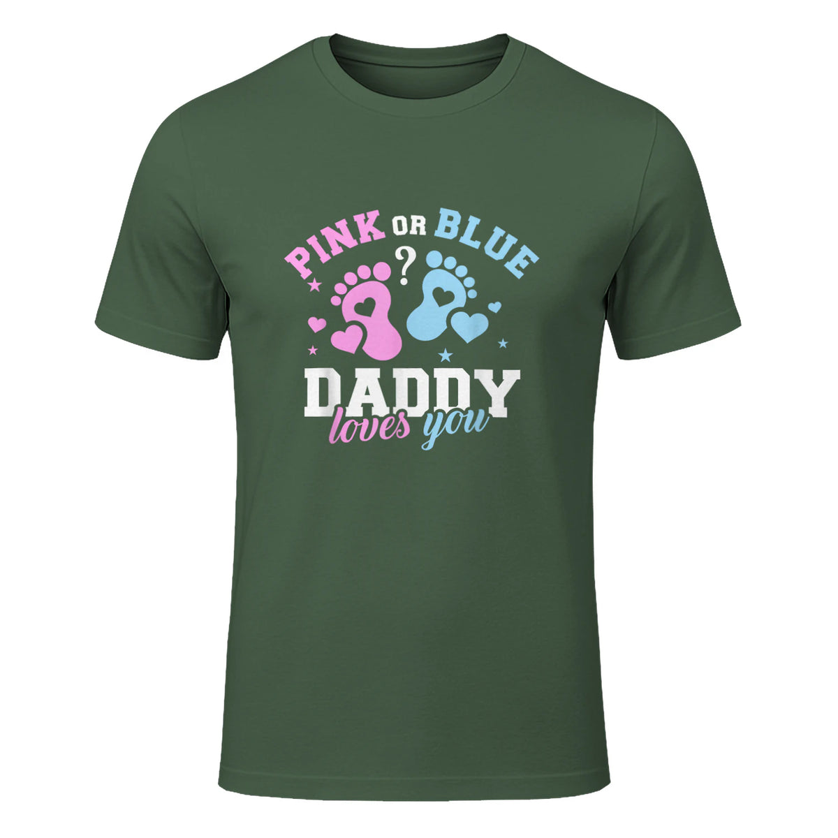 Gender Reveal Daddy dad in Military Green - front view