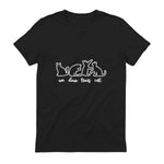 Un Deux Trois Cat, Cute & Funny Kittens, Gift For Cat Lovers T-Shirt in Black - back view