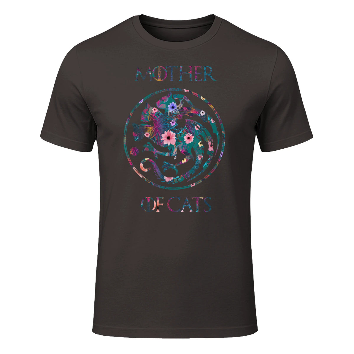 Mother of Cats Shirt T-Shirt in Dark Chocolate - front view