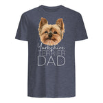 Dog Dad Yorkshire Terrier – Chien Papa in Heather Navy - back view