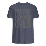 Funny I'm The Favourite Child Siblings in Heather Navy - back view