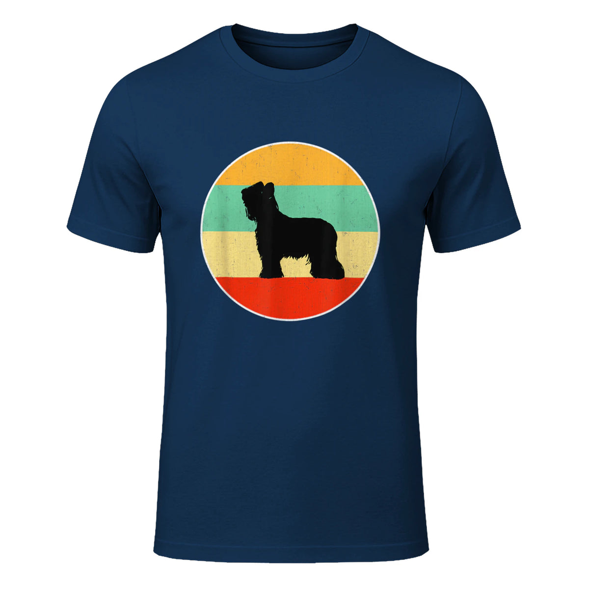 Chemise Briard, Maman chien Papa chien Love-r Gift in Navy - front view