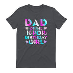K-Pop Girl Dad T-Shirt in Charcoal - back view