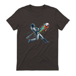 Baseball Player Drip T-Shirt in Dark Chocolate - back view