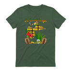 Carte de Guadeloupe Madras Colibri Hibiscus Et Rhum Antilles in Military Green - back view