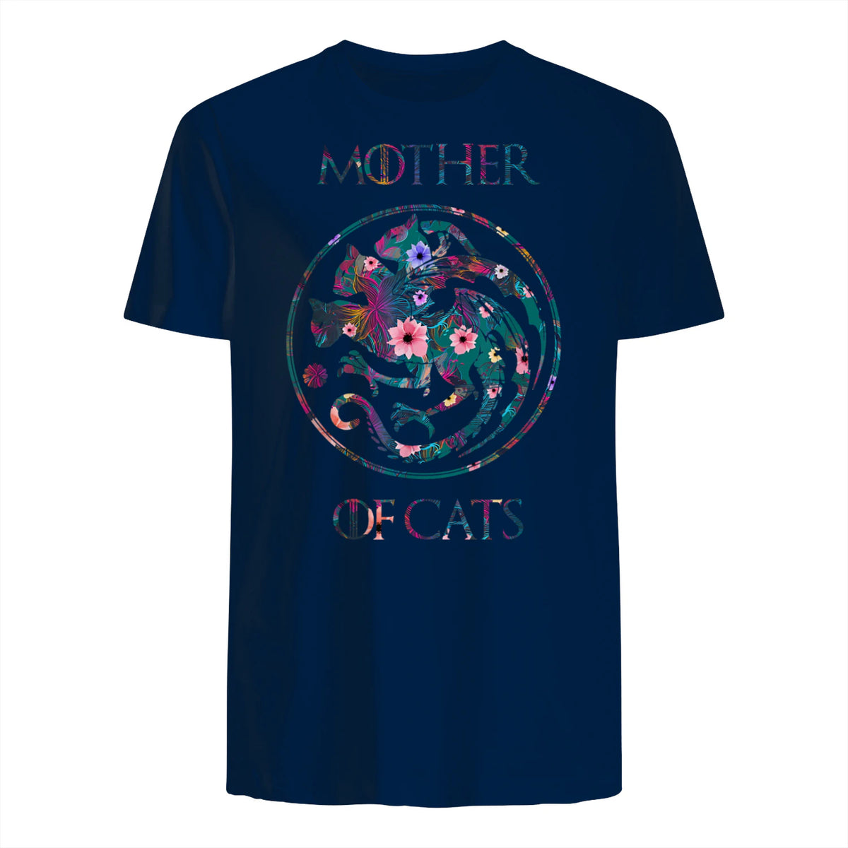 Mother of Cats Shirt T-Shirt in Navy - back view