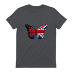 Union Jack Butterfly Butterflies Flag Wings British UK Flag in Charcoal - back view