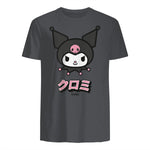 Kuromi Sanrio Character Classic Japan Design in Charcoal - back view