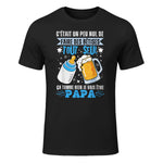 bientôt papa 2026 Annonce Futur Papa Humour Nouveau Papa tee in Black - front view