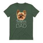 Dog Dad Yorkshire Terrier – Chien Papa in Military Green - back view