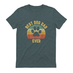 Vintage Dog Dad Cool Father's Day Gift Retro in Dark Heather - back view