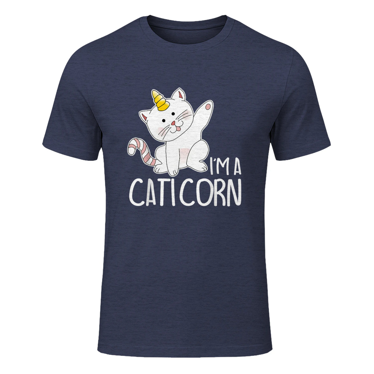 Chats Licorne I Chaton doux I Licorne I Chats in Heather Navy - front view