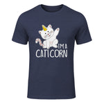 Chats Licorne I Chaton doux I Licorne I Chats in Heather Navy - front view